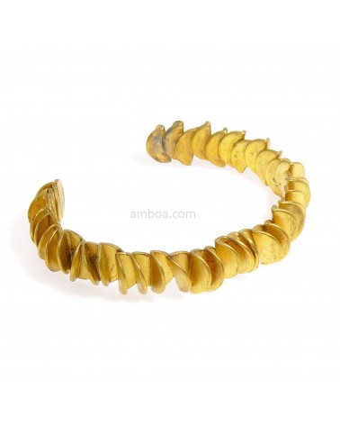 Pulsera Plecs metal y baño oro de Amboa